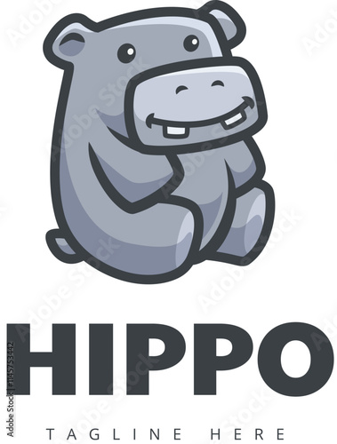 sitting hippo logo