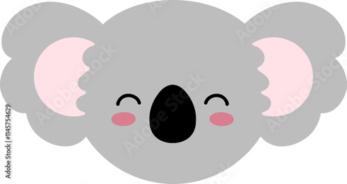 Canvas Print Koala Face Head Character Nursery Element