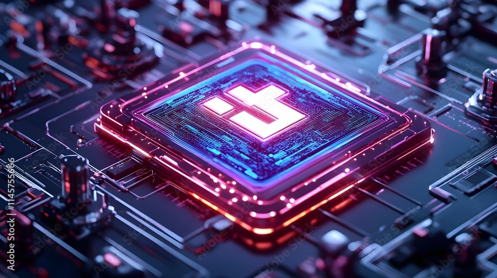 futuristic tech chip neon glow cpu - neon/glow effects futuristic tech chip neon glow cpu - neon/glow effects