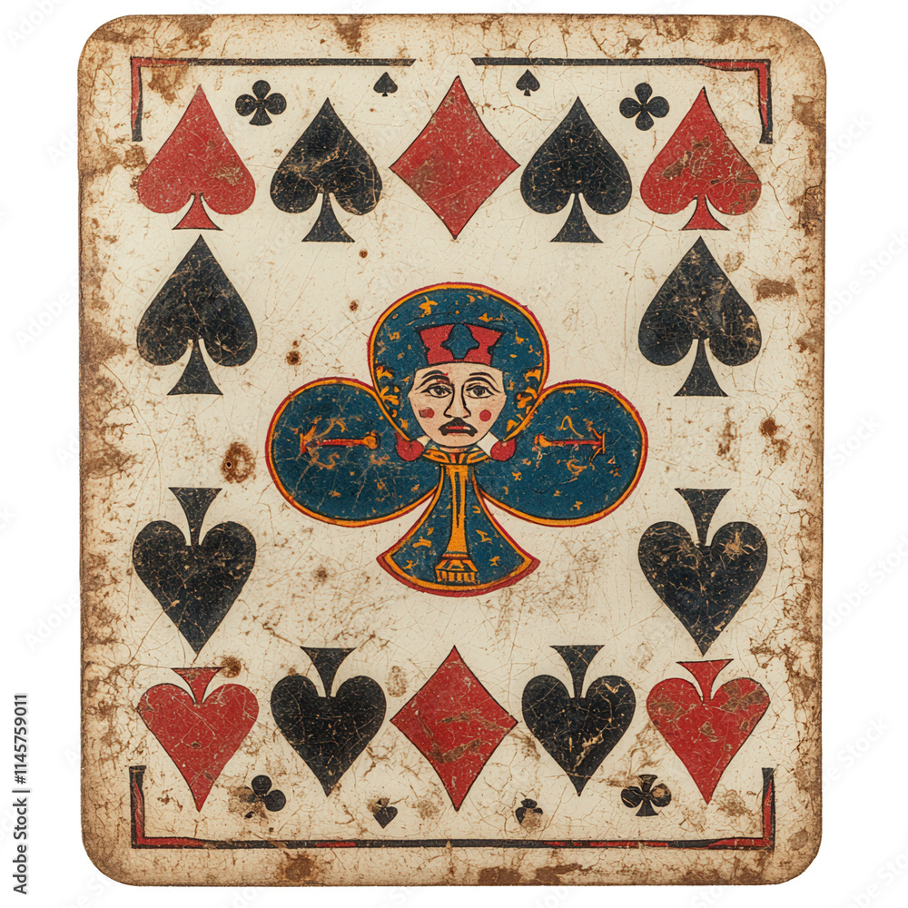 Joker playing card transparent background white environment creative design concept