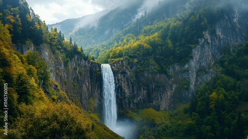 Transfagarasan, a breathtaking scenic drive through the Carpathians in Romania, features stunning mountain landscapes and the cascading Balea Waterfall.