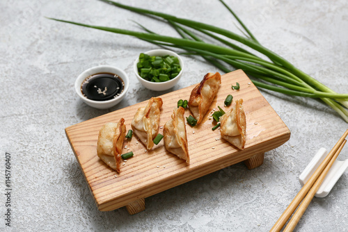 Crispy fried gyoza dumpling...