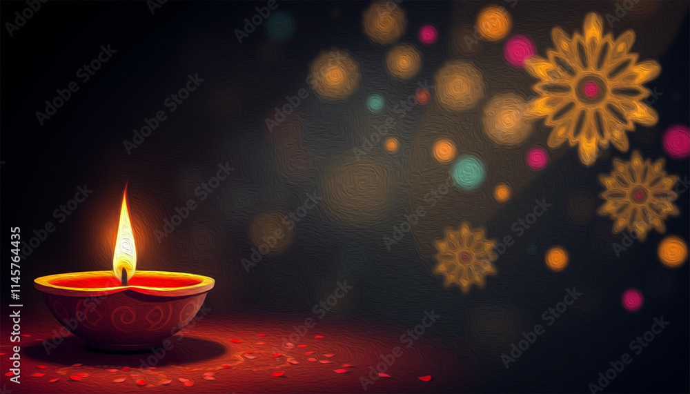 Happy Diwali illustration. Pattern for banners, covers, greeting cards, for printing on wall decorations. Happy Diwali illustration. Pattern for banners, covers, greeting cards, for printing on wall decorations.