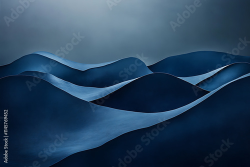 Abstract Blue Landscape Forms