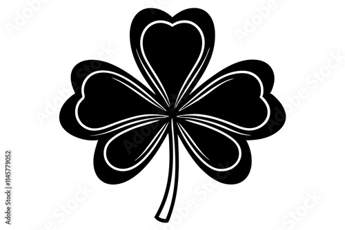 Shamrock Silhouette - Perfect for St. Patrick's Day Clean Design photo