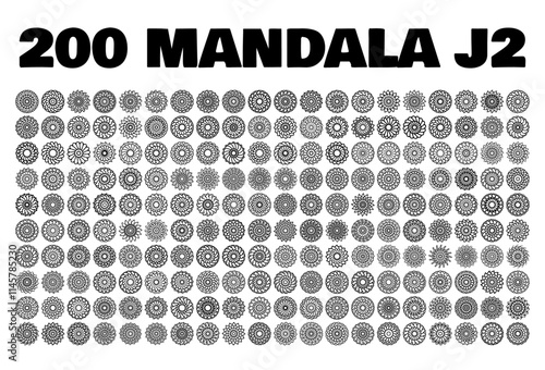 various mandala collections - 200 set yoga pattern
