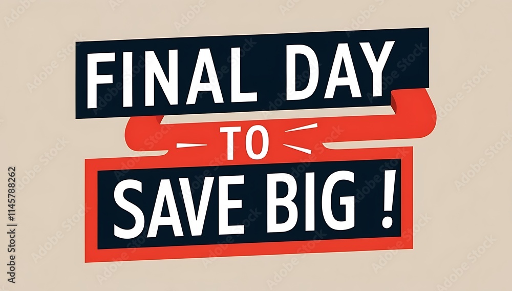 Fototapeta premium Final Day To Save Big On Amazing Deals