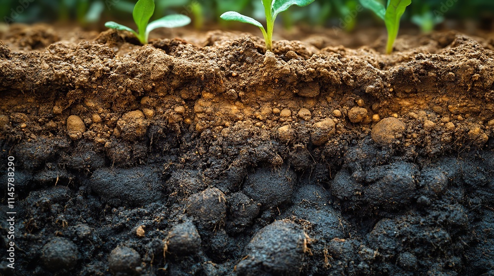 Fototapeta premium Plant roots and soil in closeup showcase the intricate system of wild flora, potentially for natural medicine research and the development of organic pharmaceuticals.