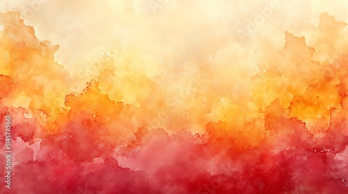 Abstract watercolor sunset sky background with warm colors.