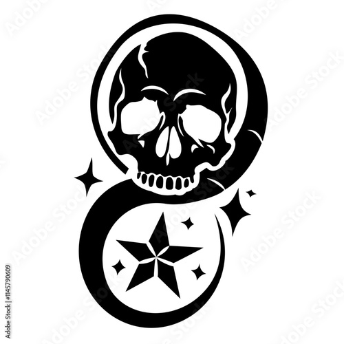 skull and stars