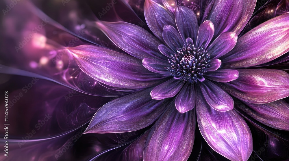 Obraz premium Purple Osteospermum Flower in Bloom with Abstract Background and Vivid Details
