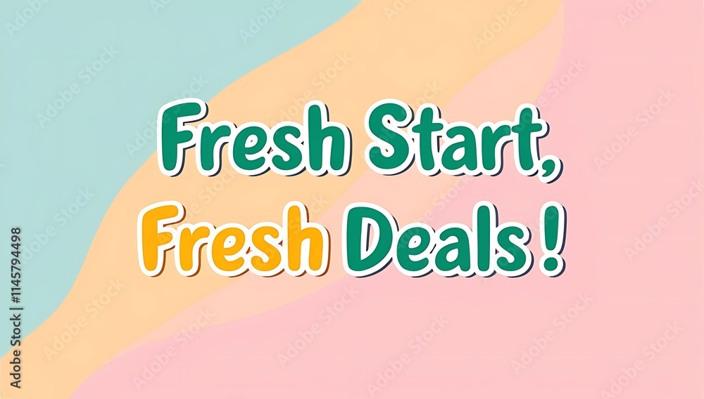 Fresh Start Fresh Deals Announcement Graphic Design