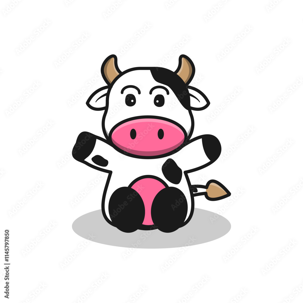 cow on a white background cow on a white background