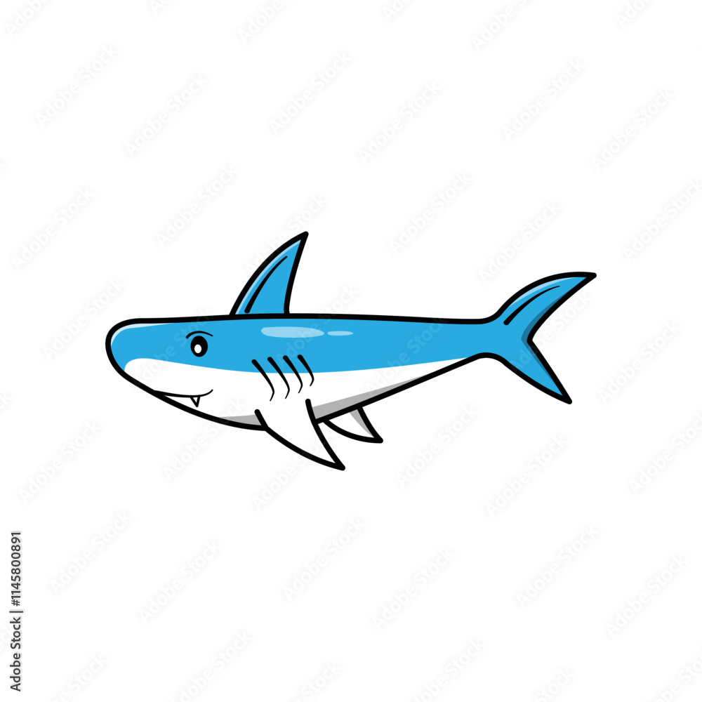 shark on a white background shark on a white background