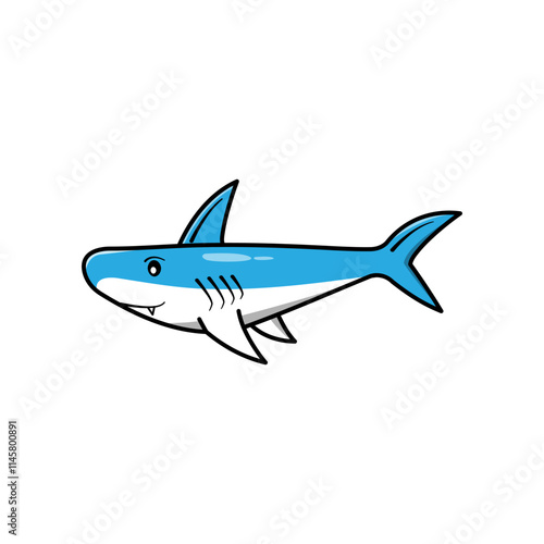 shark on a white background