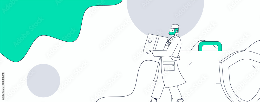 Medical characters fighting the epidemic flat vector concept operation hand drawn illustration
Medical characters fighting the epidemic flat vector concept operation hand drawn illustration