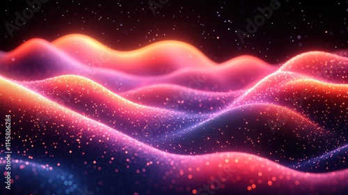 abstract background design wavy pattern with circles seamless looped animatio photo