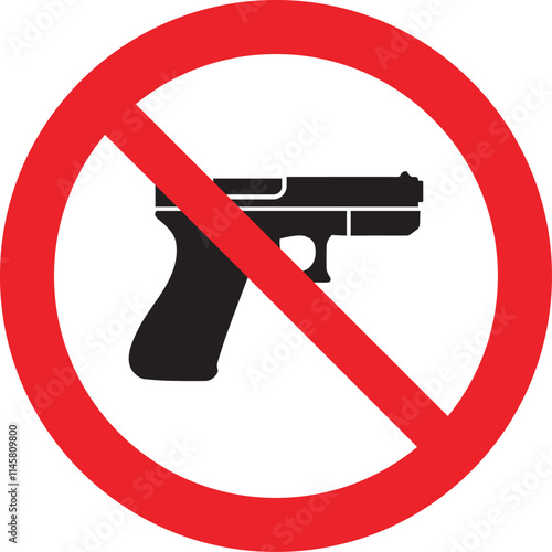 no guns sign, no firearms symbol