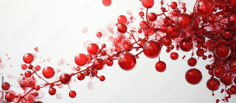 Elegant red ornaments gracefully arranged on a clean white background creating a festive and vibrant visual contrast for seasonal themes. Elegant red ornaments gracefully arranged on a clean white background creating a festive and vibrant visual contrast for seasonal themes.
