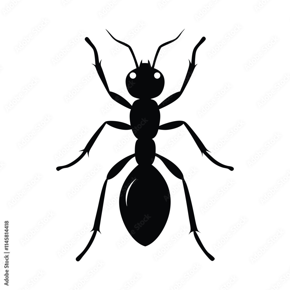 Ant silhouette vector art illustrator. Ant silhouette vector art illustrator.