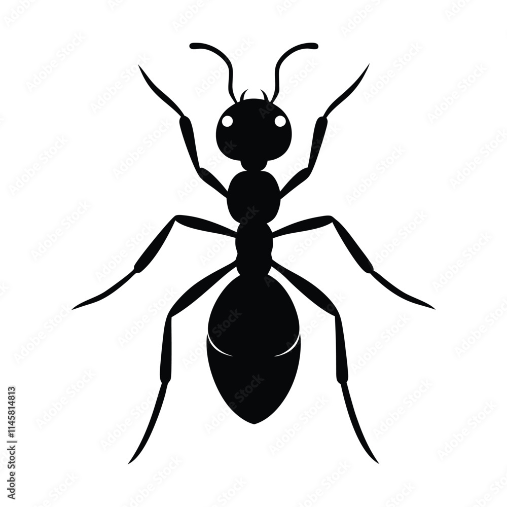 Ant silhouette vector art illustrator. Ant silhouette vector art illustrator.