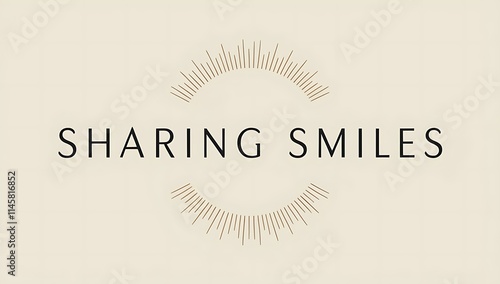 Sharing Smiles Graphic Design with Sunburst Elements photo