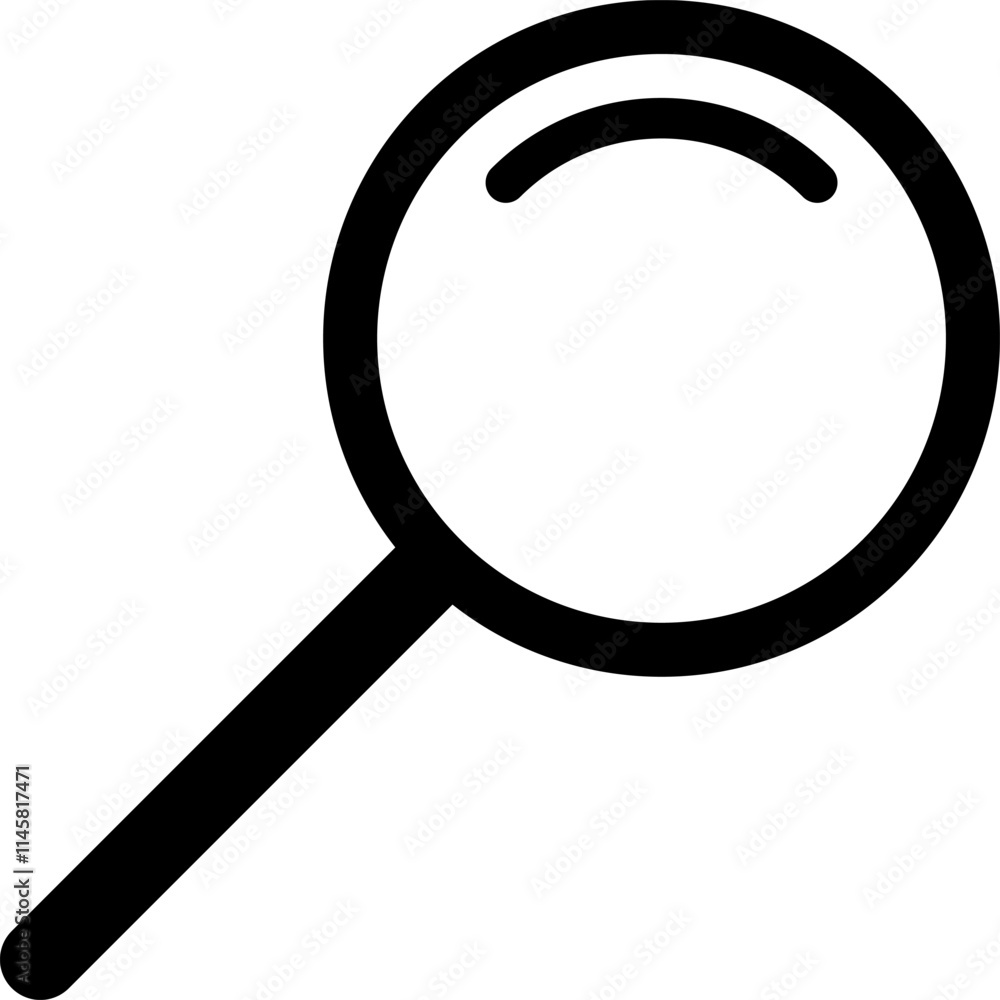 Search icon. Magnifying glass, loupe or magnifier sign vector. Search icon. Magnifying glass, loupe or magnifier sign vector.