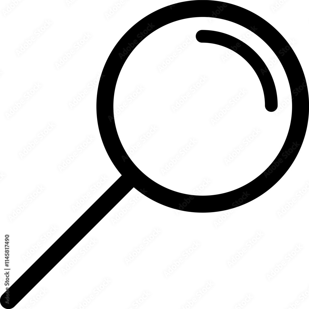Search icon. Magnifying glass, loupe or magnifier sign vector. Search icon. Magnifying glass, loupe or magnifier sign vector.