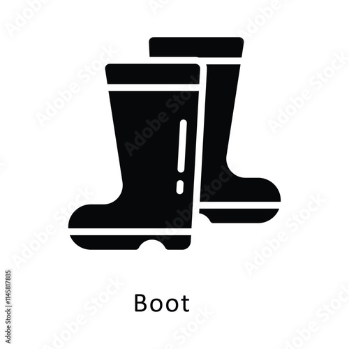 Boot Vector Gylph Icon. Eps 10 file 