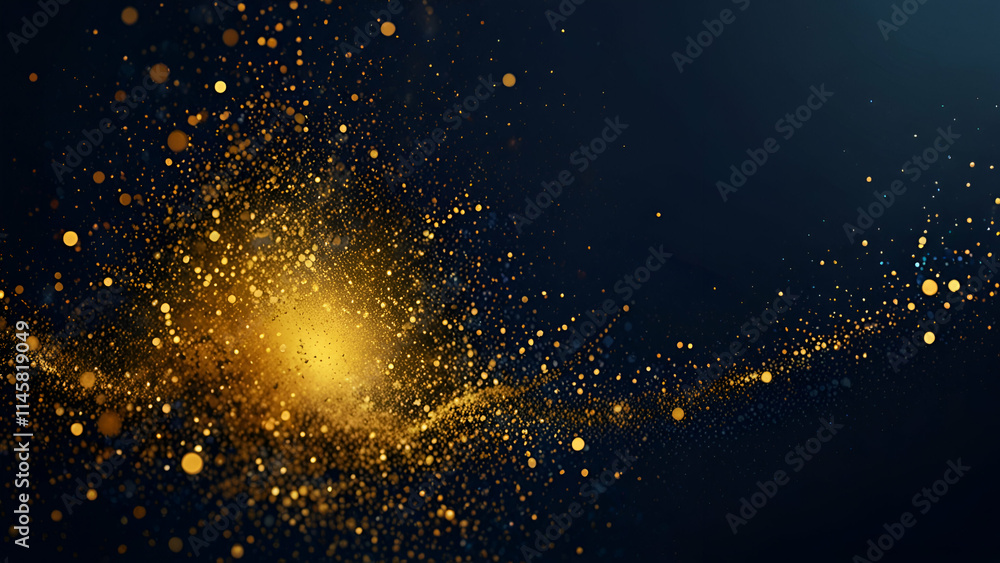 Obraz premium Dark blue background with glitter