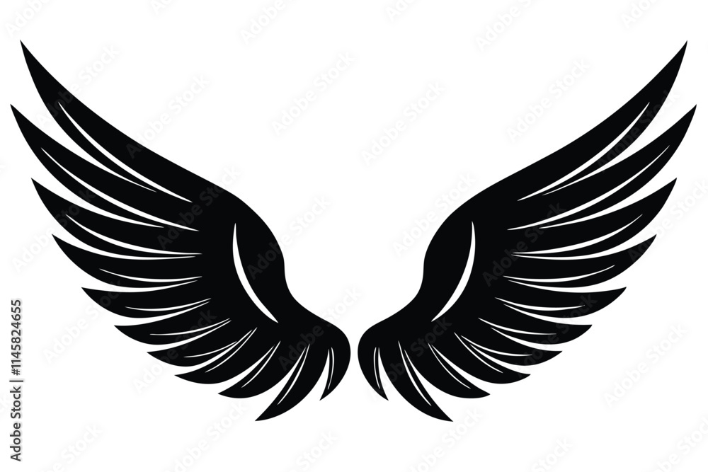 Angel Wings | isolated vector illustration on white background Angel Wings | isolated vector illustration on white background