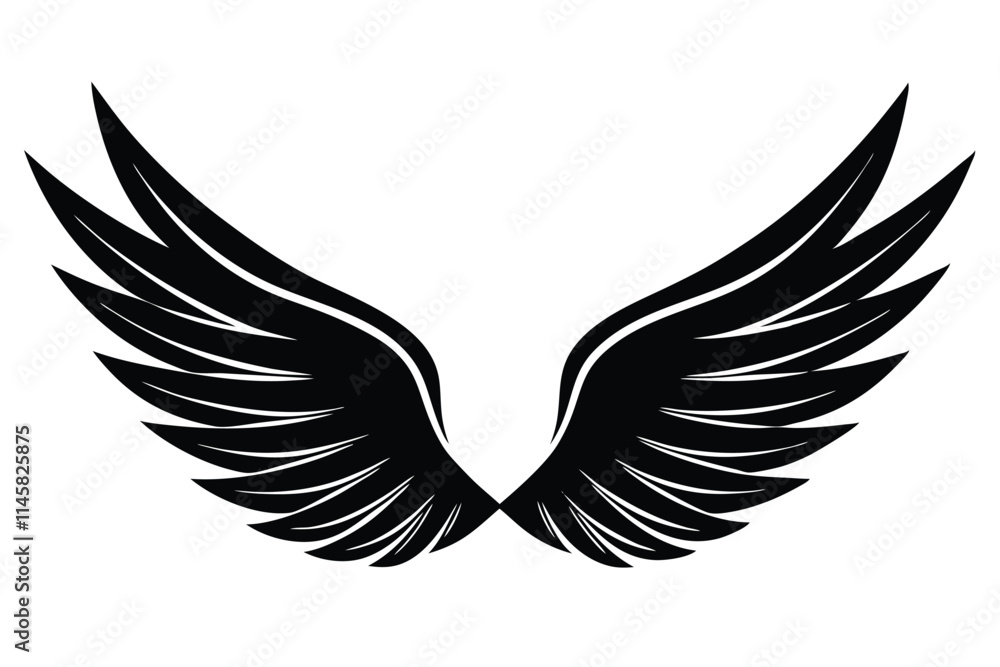 Angel Wings | isolated vector illustration on white background Angel Wings | isolated vector illustration on white background