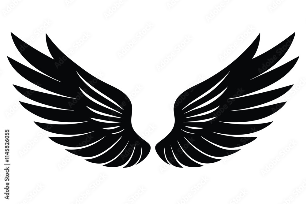 Angel Wings | isolated vector illustration on white background Angel Wings | isolated vector illustration on white background