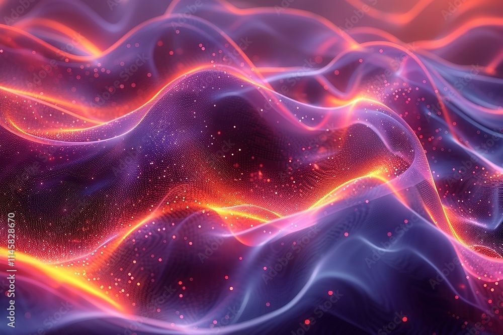 custom made wallpaper toronto digitalhigh-tech holographic layers with dynamic, glowing gradients