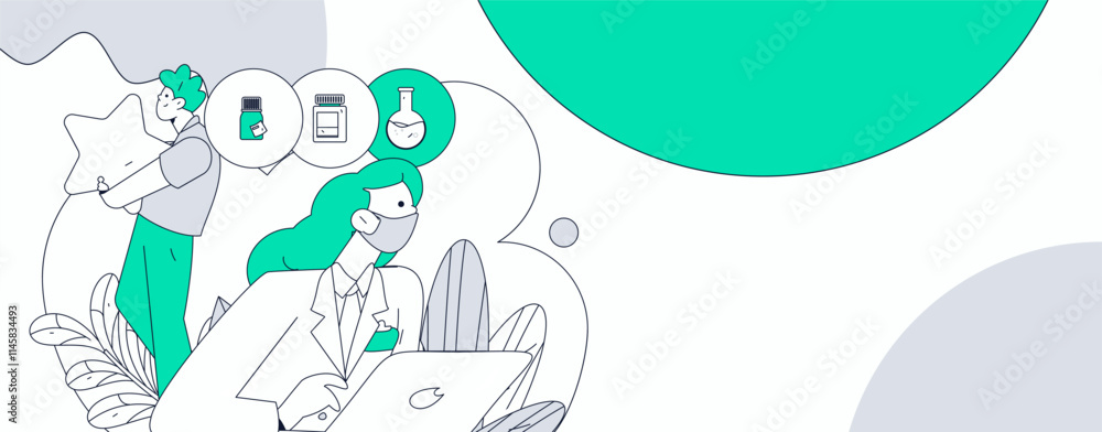 Medical characters fighting the epidemic flat vector concept operation hand drawn illustration
Medical characters fighting the epidemic flat vector concept operation hand drawn illustration