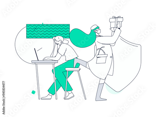 Medical characters fighting the epidemic flat vector concept operation hand drawn illustration
