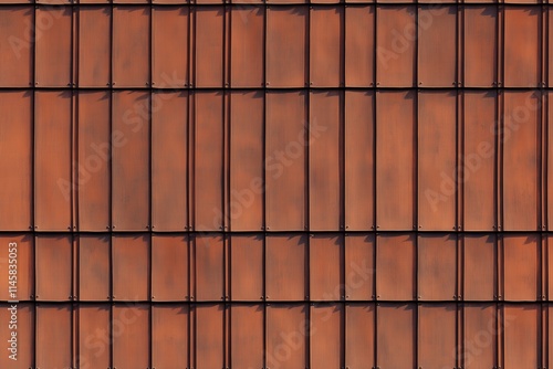 Wallpaper Mural Seamless close-up of a rust-colored metal wall with vertical and horizontal lines creating a grid pattern. Torontodigital.ca