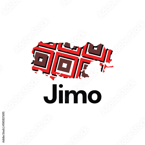 Jimo map. vector map of the China Country. Borders of for your infographic design template photo