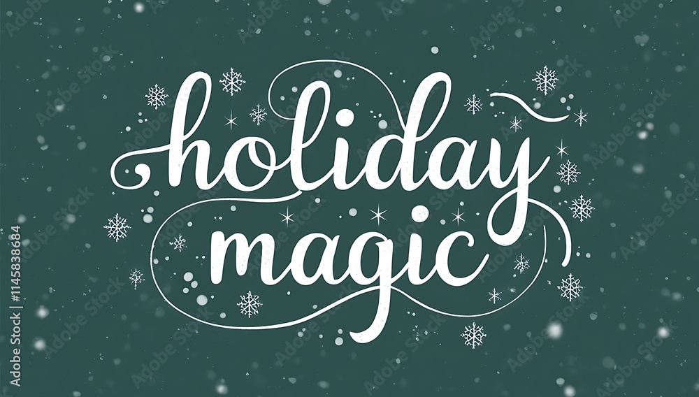Holiday Magic Festive Winter Snowflakes Design Holiday Magic Festive Winter Snowflakes Design