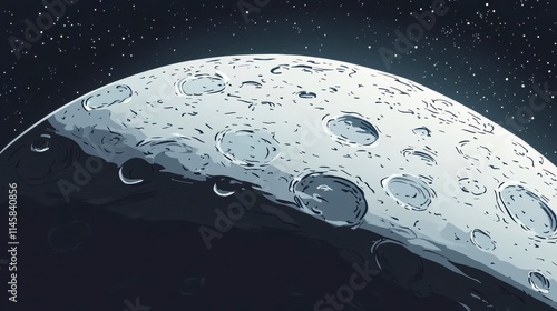 Crystal-clear droplets cascade from the moon, mirroring the soft rain outside the window