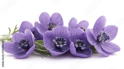 photo of aconite flower isolated on a white background aconite
