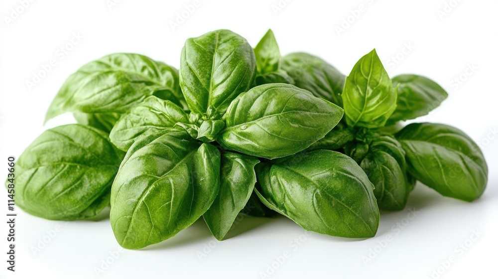 photo of basil isolated on a white background photo of basil isolated on a white background