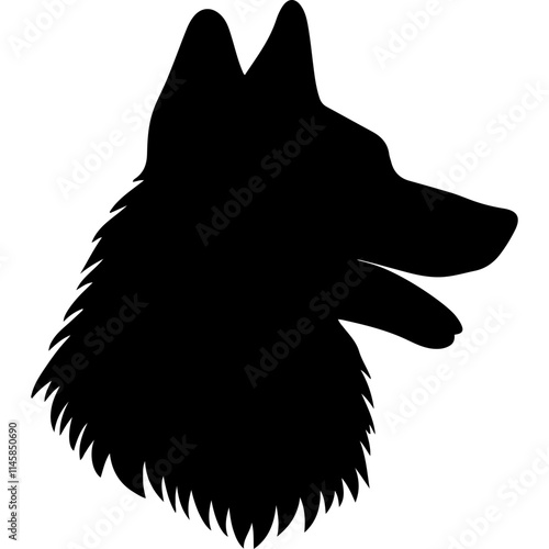 german shepherd black silhouette vector