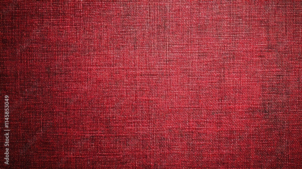 Fototapeta premium Red fabric background texture pattern featuring woven details suitable for textile or design presentations.