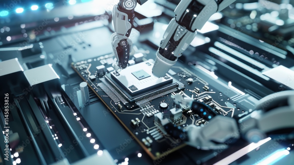Robotic Precision: AI Assembling a Microchip Robotic Precision: AI Assembling a Microchip