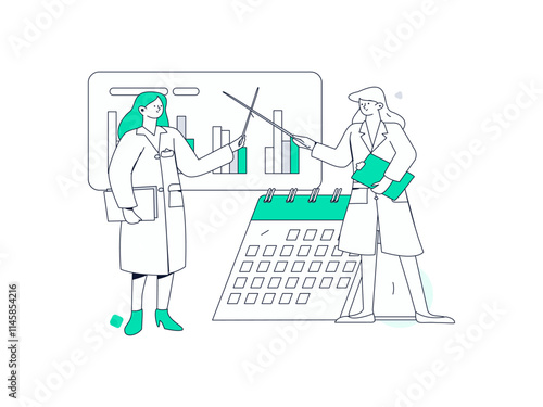 Medical characters fighting the epidemic flat vector concept operation hand drawn illustration
