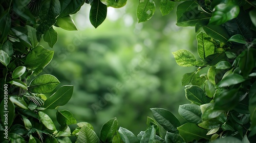 Circular and rectangular green hedge frames crafted from lush leaves