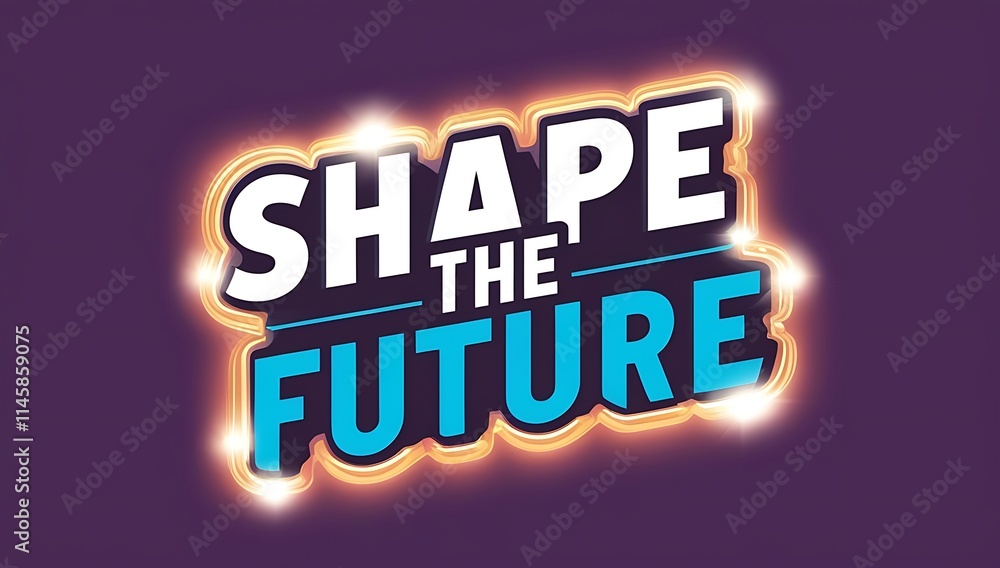 Obraz premium Shape the Future a Motivational Graphic Design