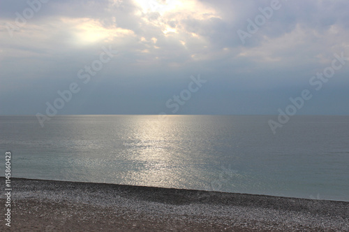 Complete calm at sea. Abkhazia, Gagra