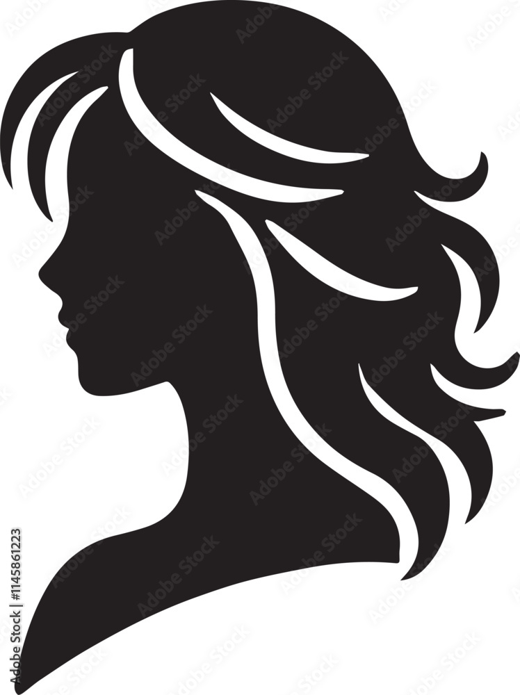 people head minimal Silhouette pure black icon with white background people head minimal Silhouette pure black icon with white background